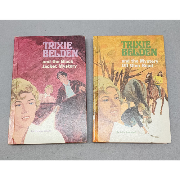 Lot 2 Trixie Belden Whitman Mystery Books, # 5 and 8, Vintage Hardcovers - Picture 1 of 11